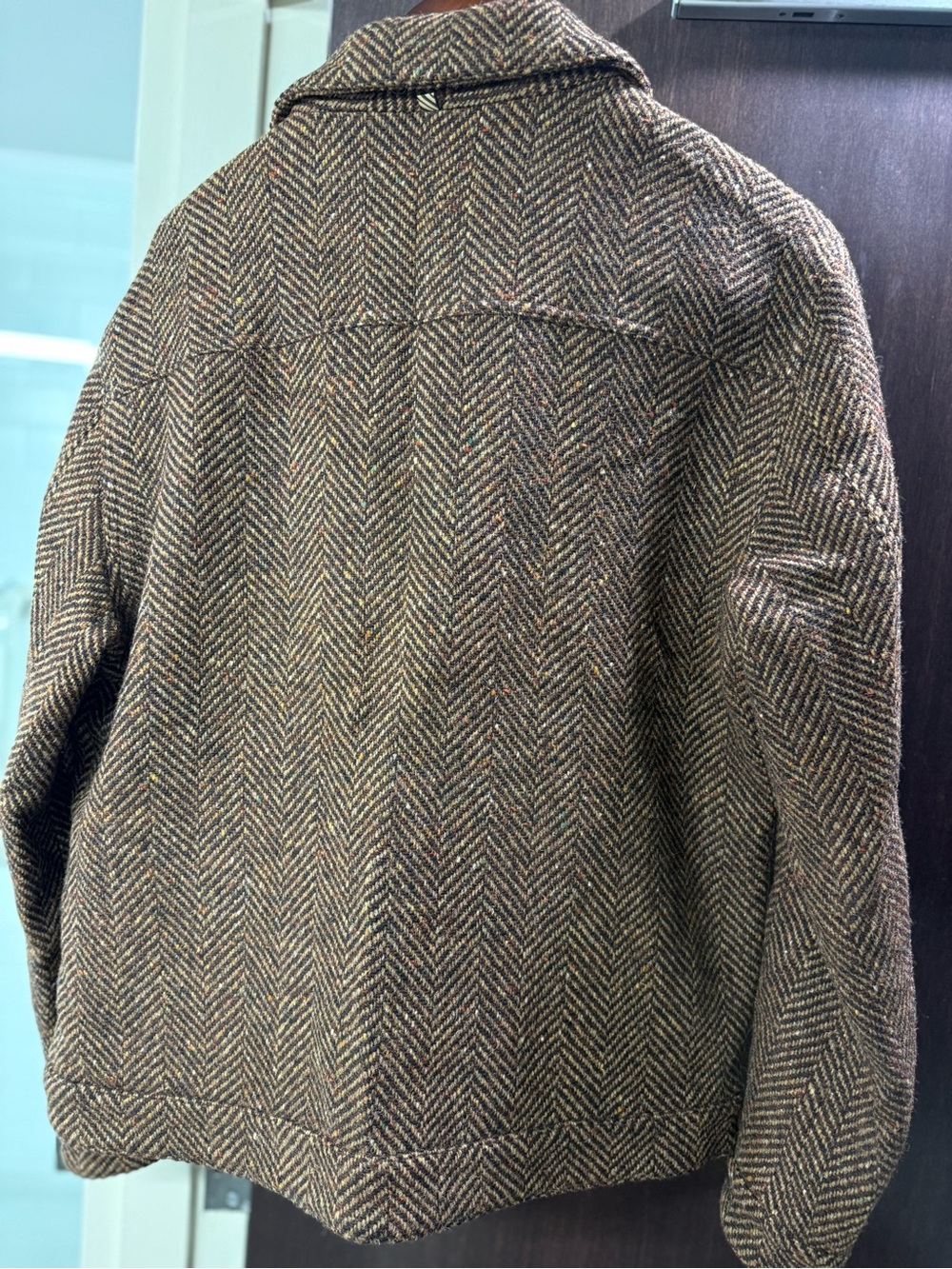 Billy Reid Dark Brown Herringbone Jacket Made in Italy - Picture 5 of 11